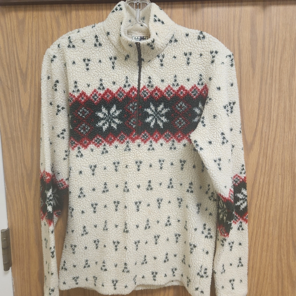 L.L. Bean Vintage Bean Fleece Women Sweatshirt Sz XS